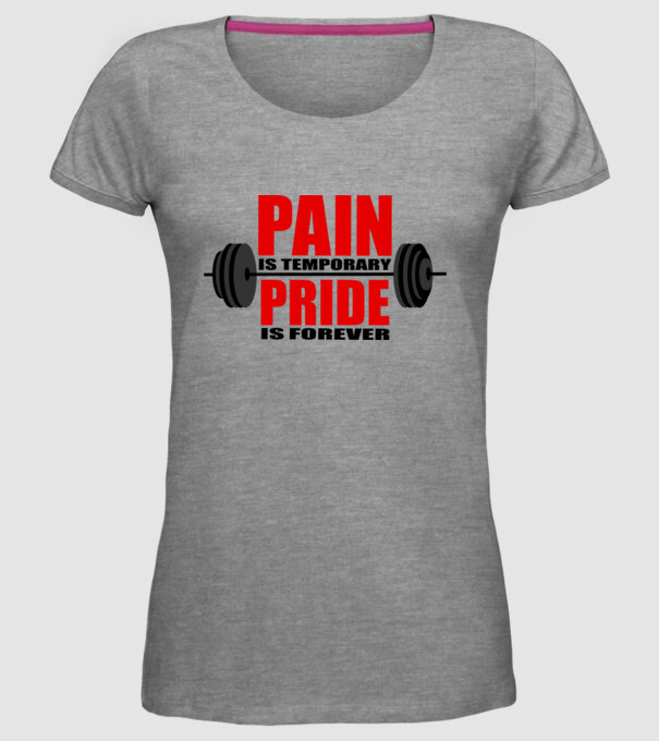 Pain is temporary model gri pe tricou