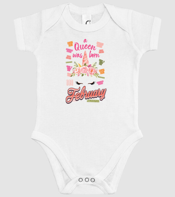 A queen was born in FEBRUÁR model alb pe tricou