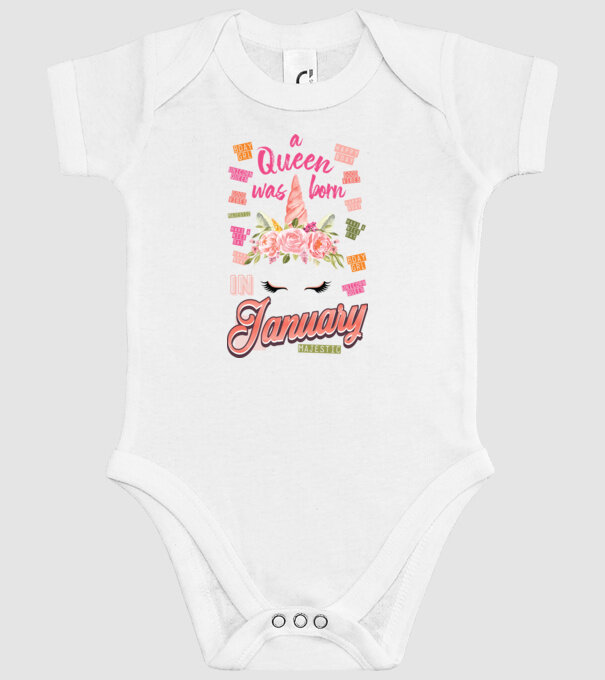 A queen was born in JANUÁR model alb pe tricou