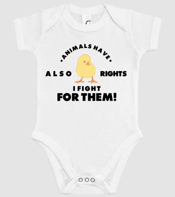 Animals also have rights model alb pe tricou
