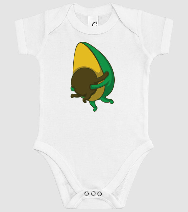 Avocado model alb pe tricou