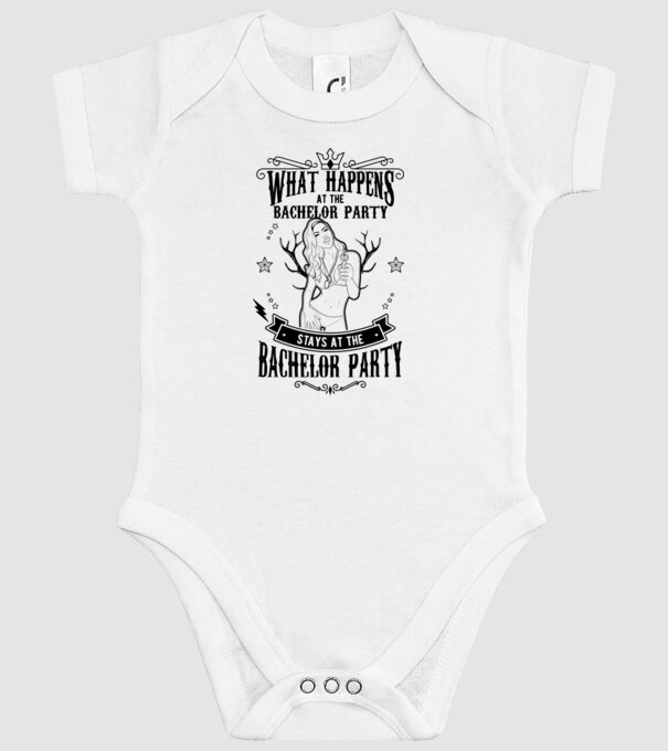 Bachelor party model alb pe tricou