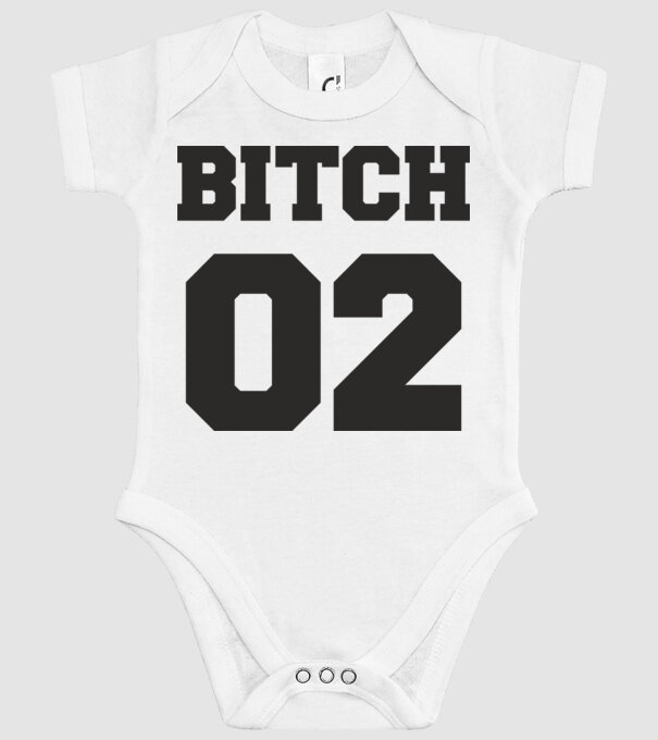 Bitch 02 model alb pe tricou
