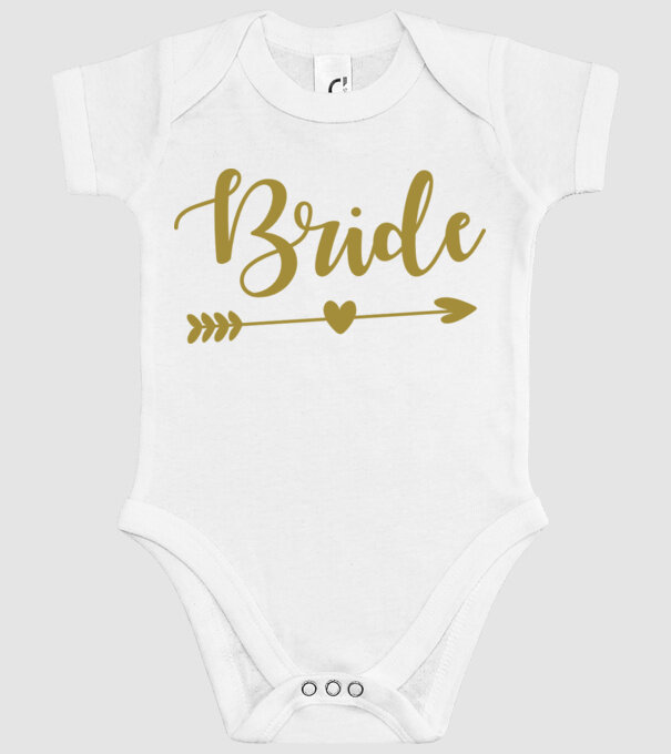 Bride model alb pe tricou
