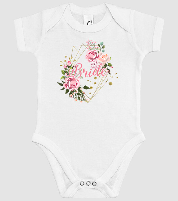 BRIDE roses floral model alb pe tricou