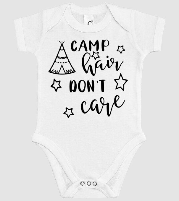 Camp hair teepee model alb pe tricou
