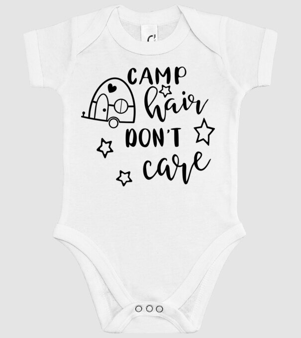 Camp hair trailer model alb pe tricou