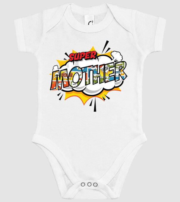 Comic Mother model alb pe tricou
