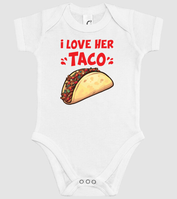 Couple TACO model alb pe tricou