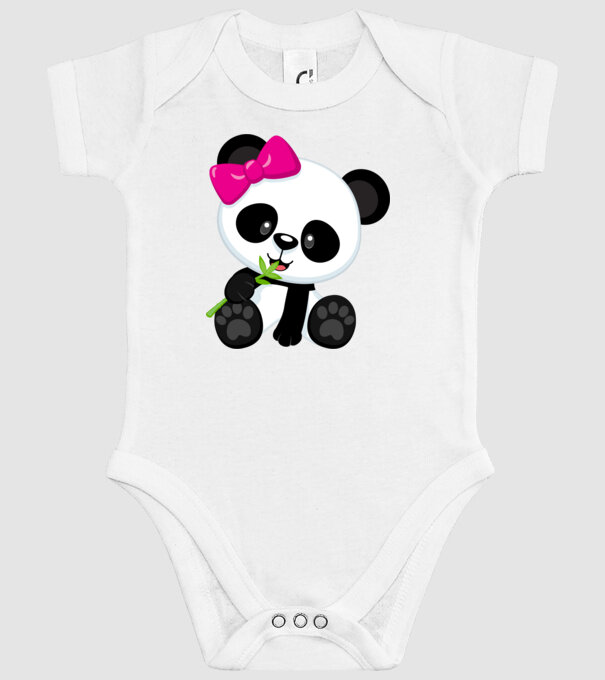 cute panda girl model alb pe tricou