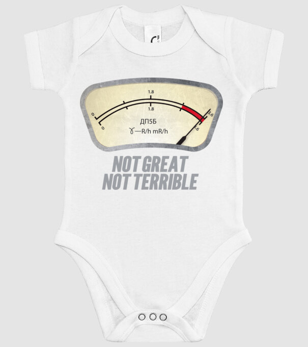 Dosimeter model alb pe tricou