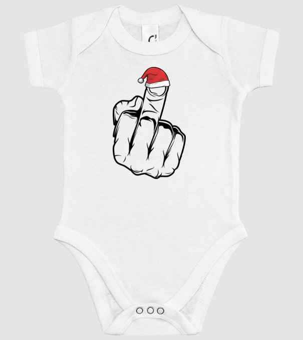 f u christmas model alb pe tricou