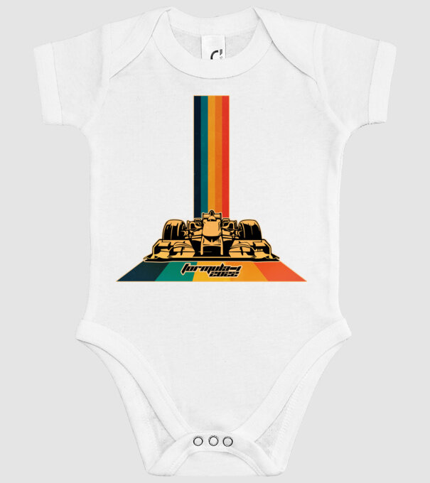 f1 retro car model alb pe tricou