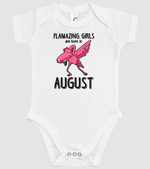 Flamazing girls are born in august black model alb pe tricou
