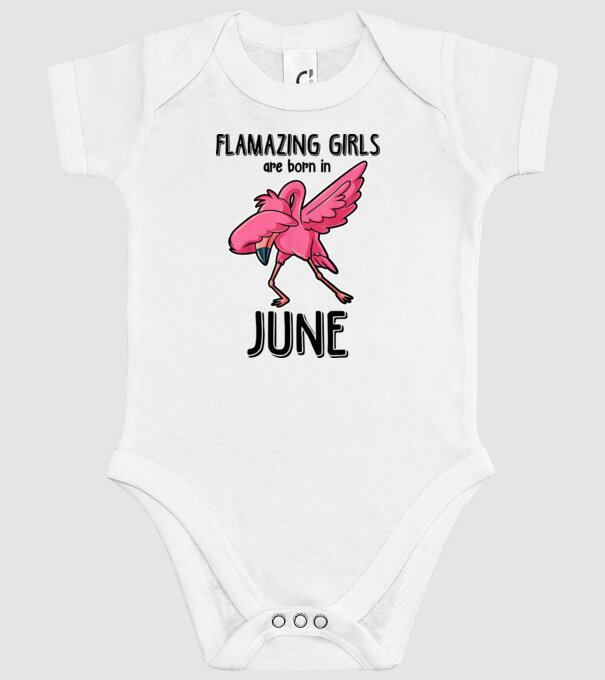 Flamazing girls are born in june black model alb pe tricou