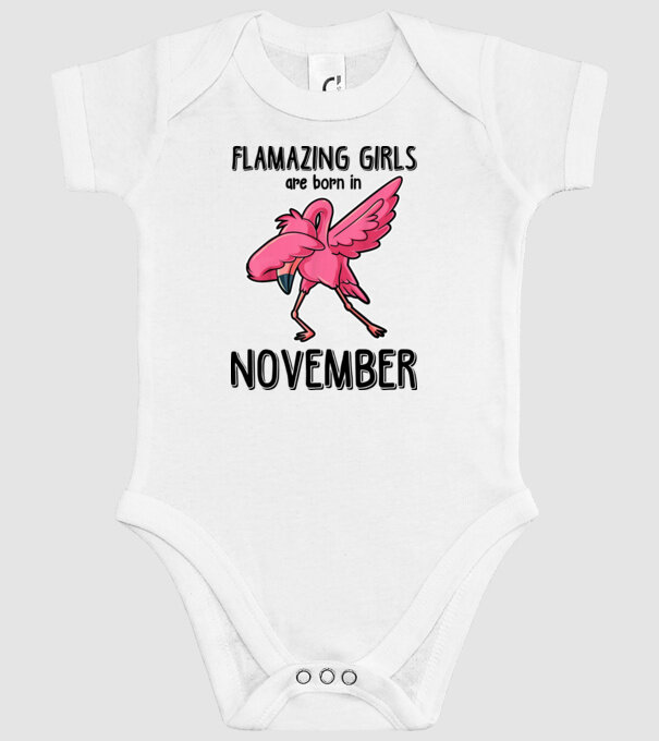 Flamazing girls are born in november black model alb pe tricou