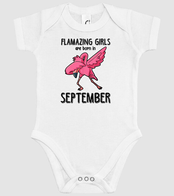 flamazing girls are born in september black model alb pe tricou