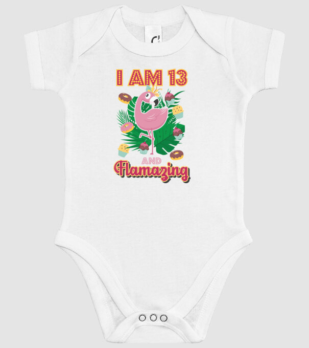 FLAMAZING Birthday 13 Years old model alb pe tricou