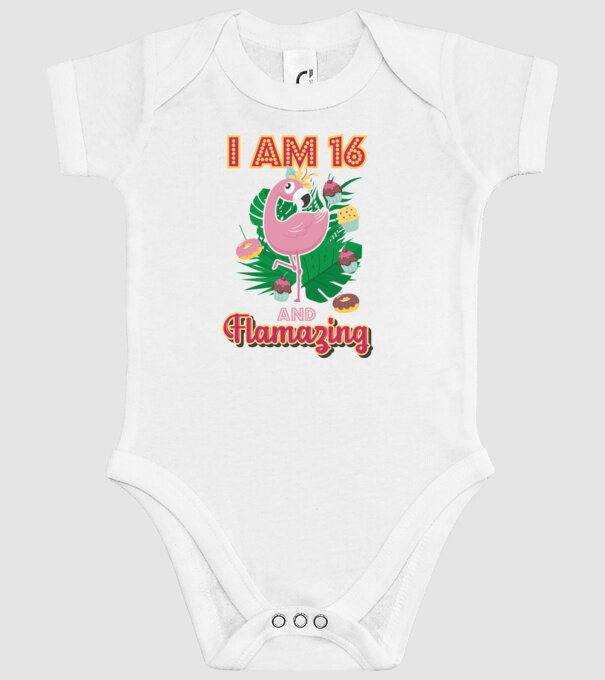FLAMAZING Birthday 16 Years old model alb pe tricou
