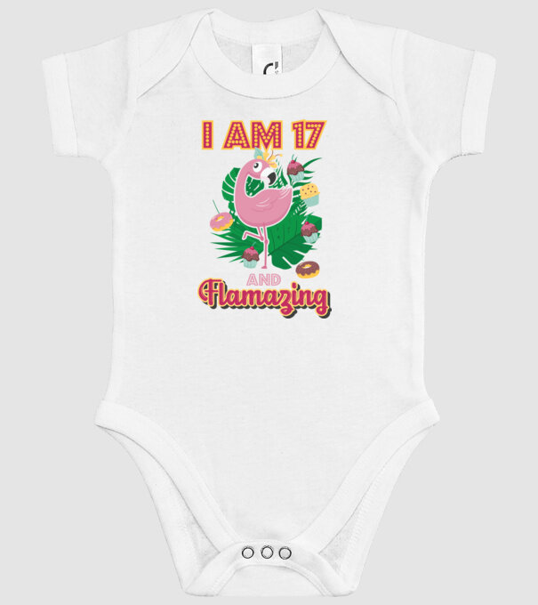 FLAMAZING Birthday 17 Years old model alb pe tricou