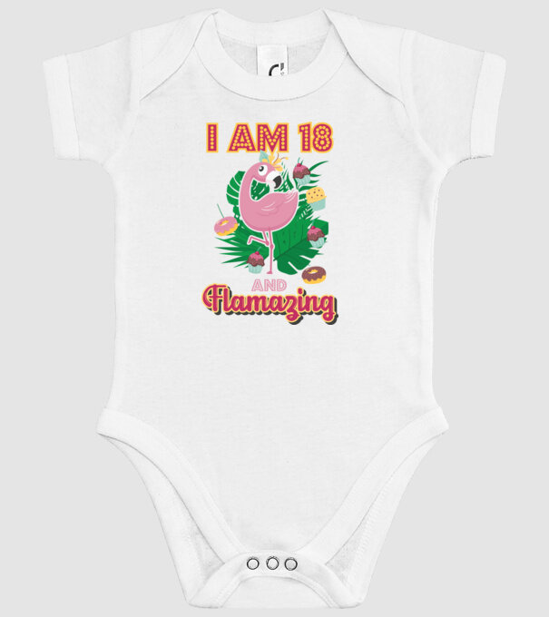 FLAMAZING Birthday 18 Years old model alb pe tricou