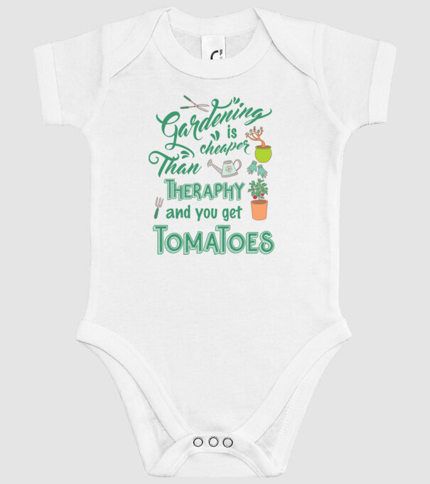 Gardening is cheaper than theraphy model alb pe tricou