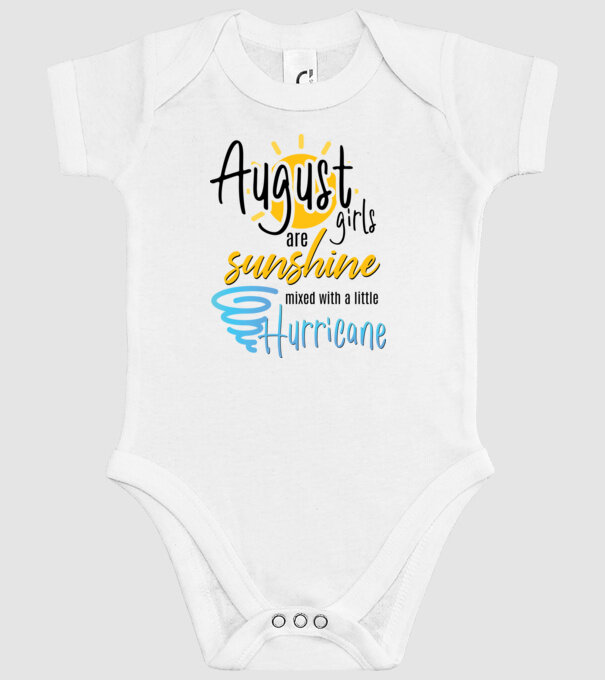 August Girls are Sunshine mixed with a little Hurricane model alb pe tricou