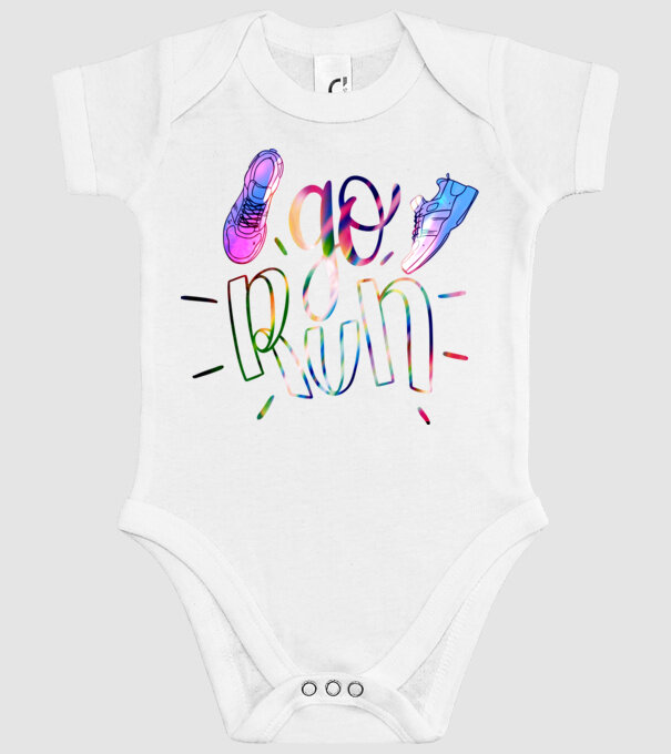 Go run holo model alb pe tricou