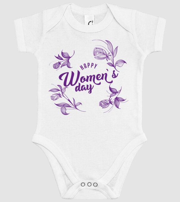'Happy women''s day' model alb pe tricou