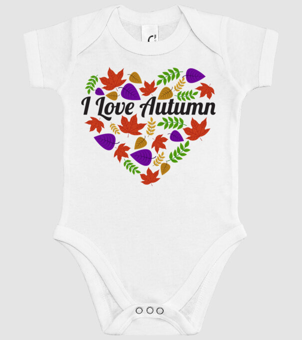 I love autumn model alb pe tricou