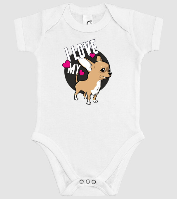 I love my Chihuahua model alb pe tricou