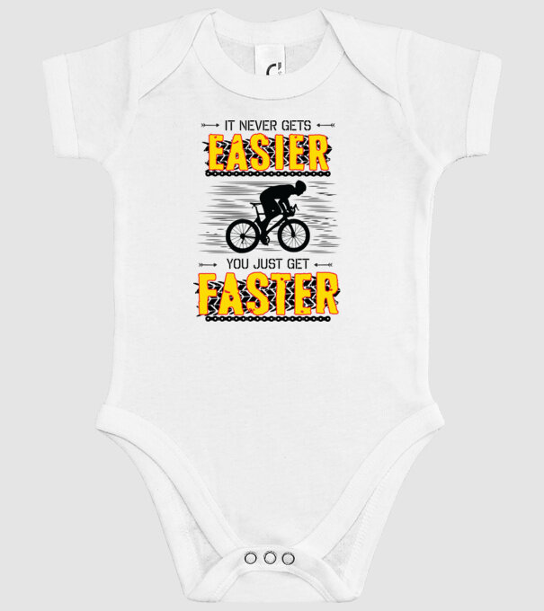it never gets easier model alb pe tricou