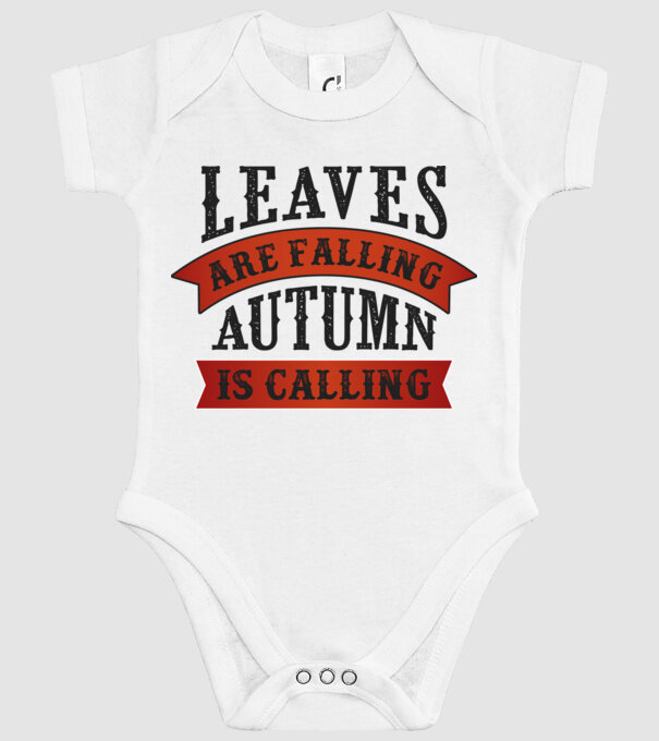 Leaves are falling autumn is calling model alb pe tricou