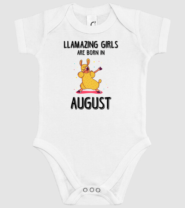 Llamazing girls are born in august black model alb pe tricou