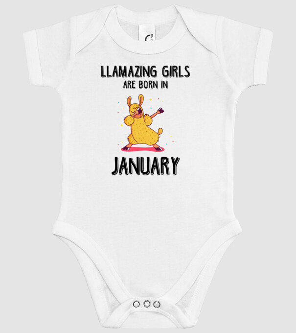 llamazing girls are born in january black model alb pe tricou