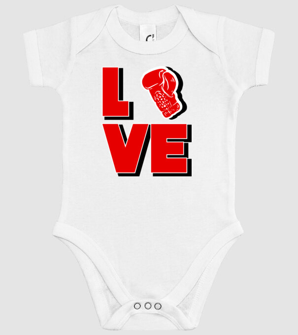 LOVE BOX model alb pe tricou