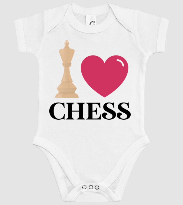 Love chess model alb pe tricou