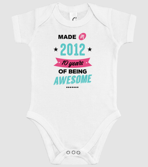 MADE in 2012 model alb pe tricou