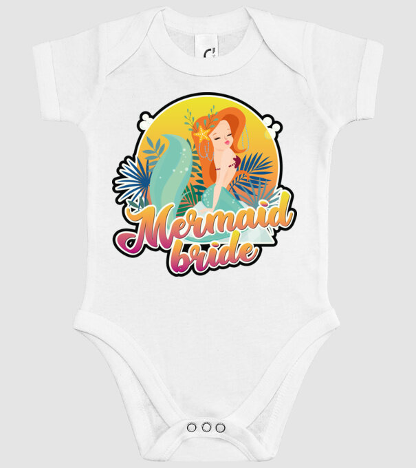Mermaid bride hawaii model alb pe tricou