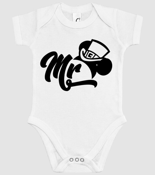 Mr Mouse model alb pe tricou