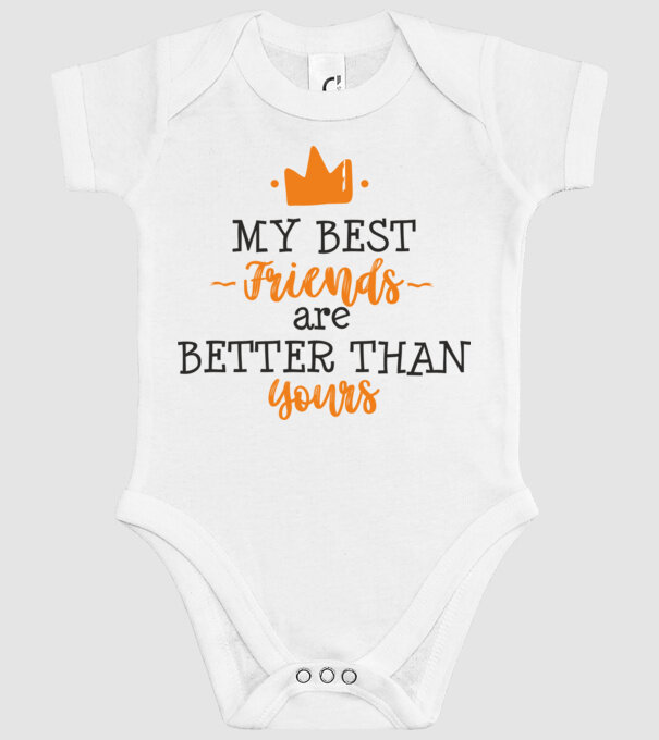 my best friends are better than yours model alb pe tricou