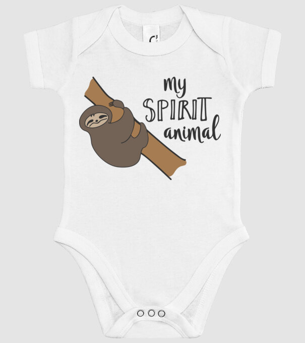 My spirit animal model alb pe tricou