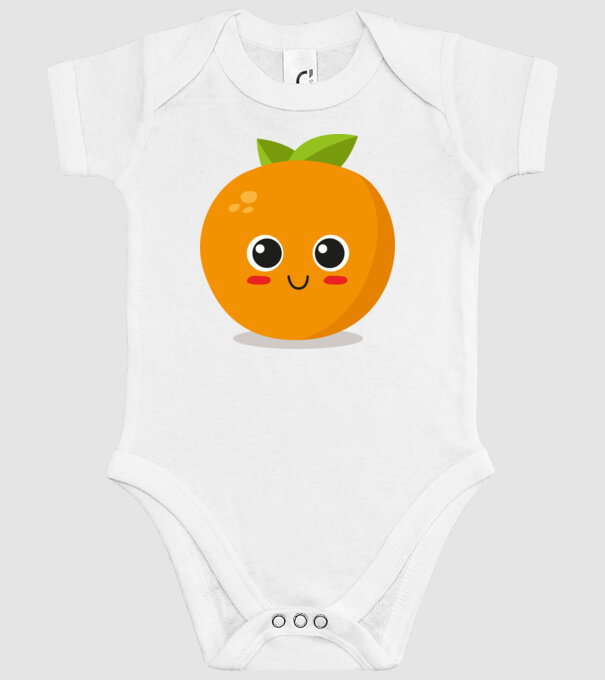 Portocală model alb pe tricou