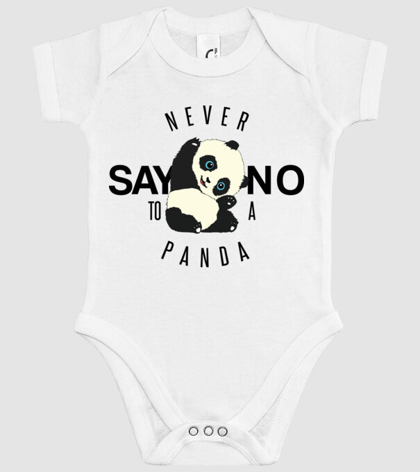 Never say no model alb pe tricou