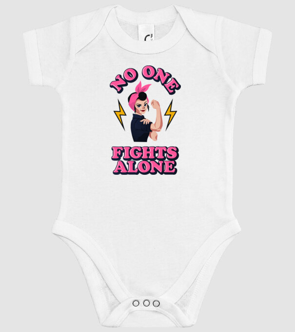 No one fights alone pinup model alb pe tricou