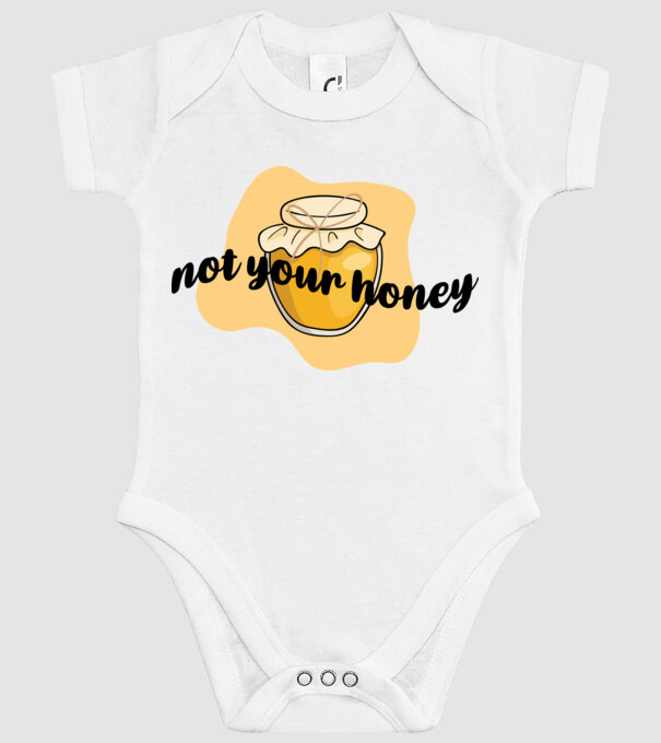 Not your honey model alb pe tricou
