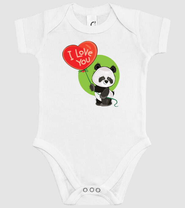 dragoste panda model alb pe tricou