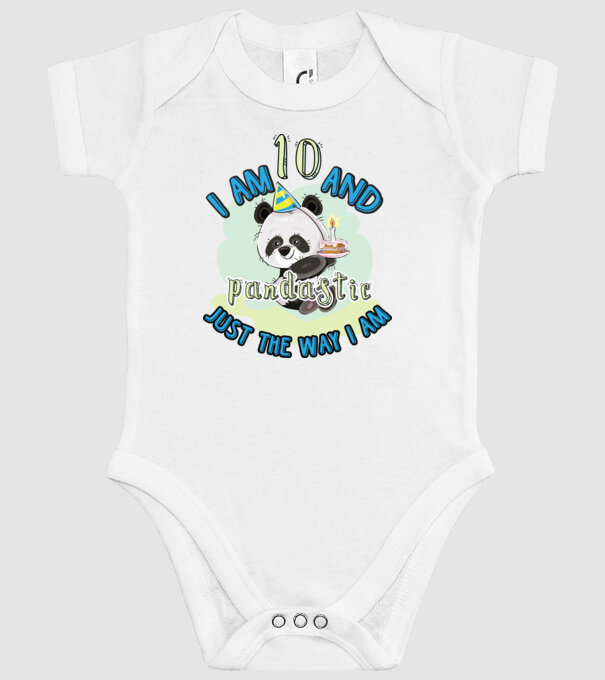 PANDASTIC 10 model alb pe tricou