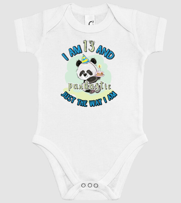 PANDASTIC 13 model alb pe tricou