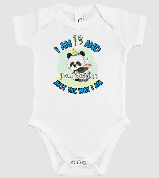 PANDASTIC 19 model alb pe tricou